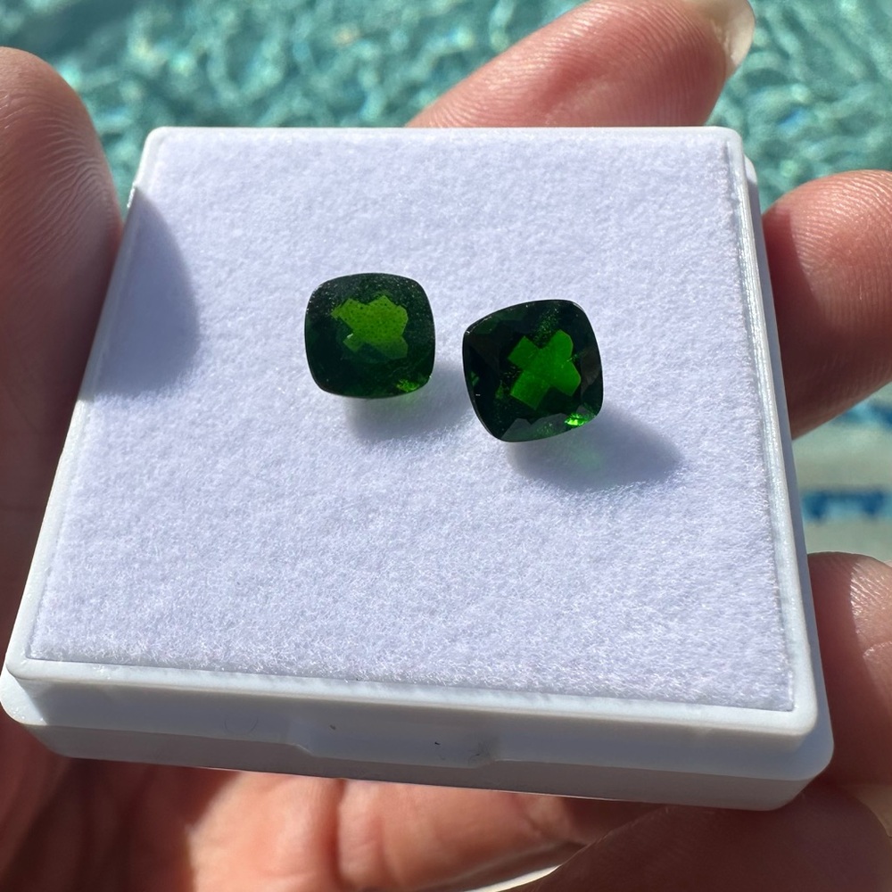 3ct Pair of Chrome Diopsides